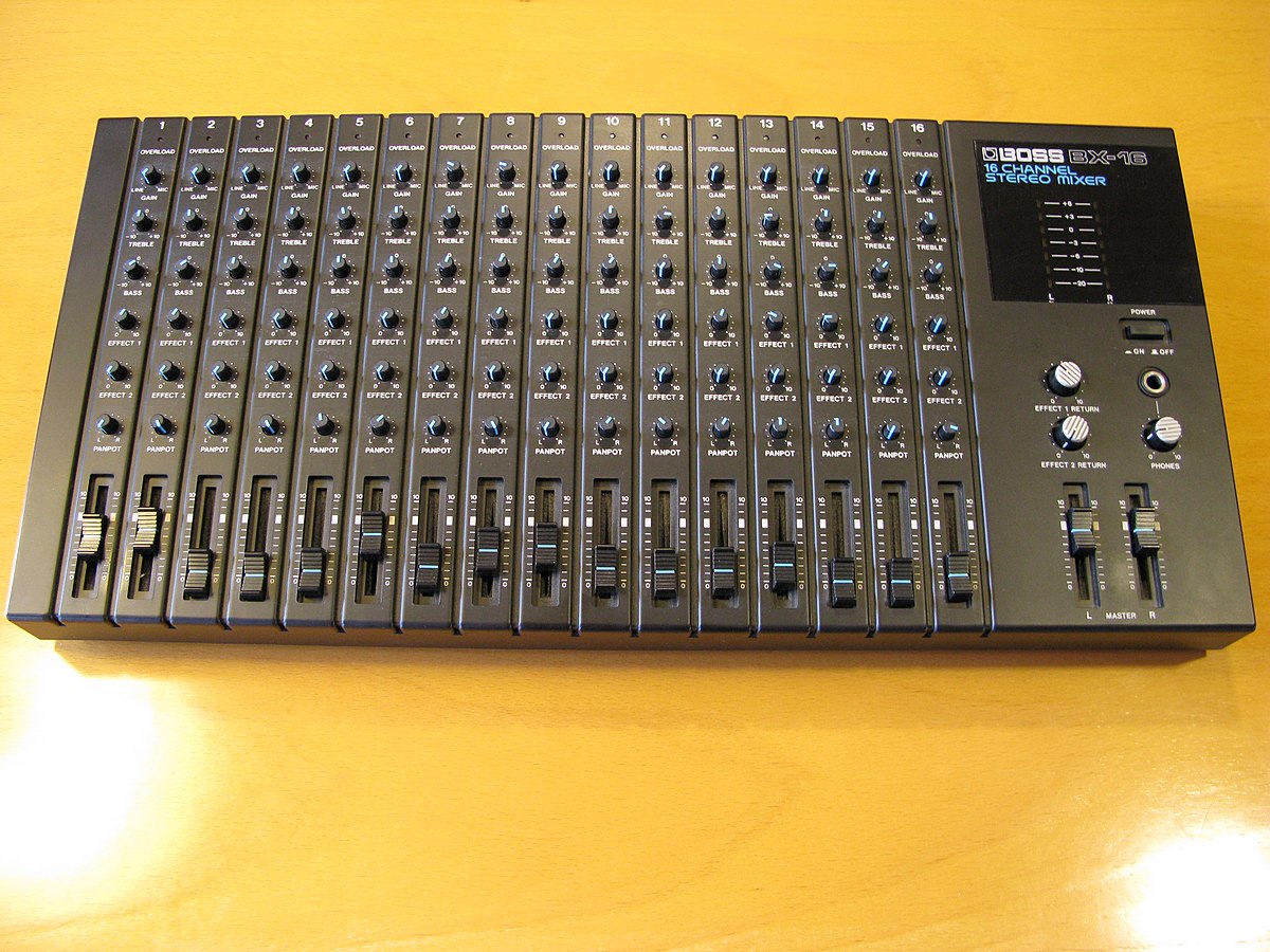 File:BOSS BX-16 16ch Stereo Mixer.jpg - Wikimedia Commons