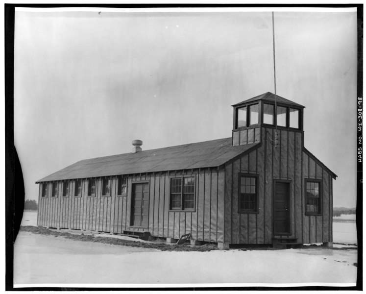 File:BUILDING 6031, AIRPORT OPERATIONS BUILDING. (Plan P-988-483, 67' x 20', completed July 20, 1940). Fort McCoy photograph -A-12, undated. - Fort McCoy, Sparta, Monroe County, WI HABS WIS,41-SPAR.V,1-48.tif