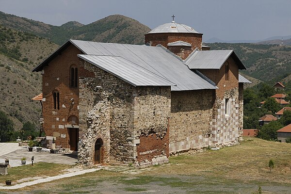 The 14th century Monastery of Banjska, 15 km northwest Mitrovica.