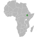 Range of Baphia abyssinica