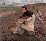 The potato harvest by Jules Bastien-Lepage, 1877, National Gallery of Victoria