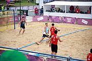 Deutsch: Beachhandball bei den Olympischen Jugendspielen 2018; Tag 5, 10. November 2018; Jungen, Hauptrunde - Thailand-Argentinien 2:1 English: Beach handball at the 2018 Summer Youth Olympics at 11 October 2018 – Boys Main Round – Thailand-Argentina 2:1