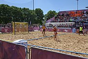 Deutsch: Beachhandball bei den Olympischen Jugendspielen 2018 in Buenos Aires; Tag 7, 13. Oktober 2018; Mädchen, Halbfinale – Ungarn-Argentinien 1:2 English: Beach handball at the 2018 Summer Youth Olympics in Buenos Aires at 13 October 2018 – Girls Semifinal – Hungary-Argentina 1:2 Español: Handball de playa en los Juegos Olimpicos de la Juventud Buenos Aires 2018 en 13 de octubre de 2018 – Semifinales Femeninas - Hungría-Argentina 1:2