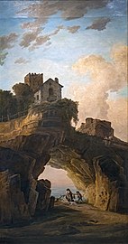 Bergers sous une grotte par Hubert Robert