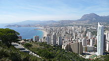 Benidorm visto desde La Cruz