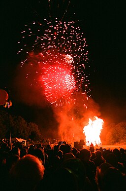 Bestival 2009 bonfire and fireworks display
