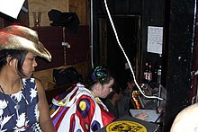 Björk DJing off her laptop in 2006