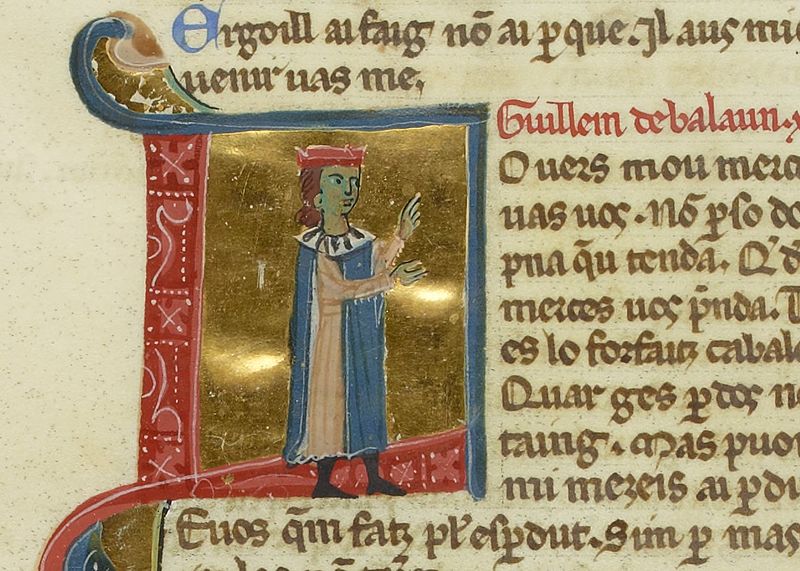 File:BnF ms. 854 fol. 111v - Guilhem de Balaun (1).jpg