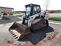 Bobcat T630 compact track loader. Back side shown. Located at The Nokesville School construction site, 12375 Aden Road, Nokesville, Virginia 20181.