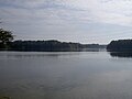 Der Bötzsee bei Altlandsberg in Brandenburg (Deutschland) von der Mitte aus mit Blick nach Süden.