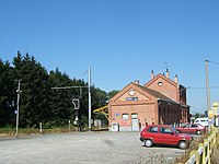 La gare de Boussu, construite après-guerre.