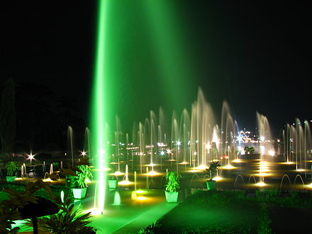 Brindavan Garden illuminated