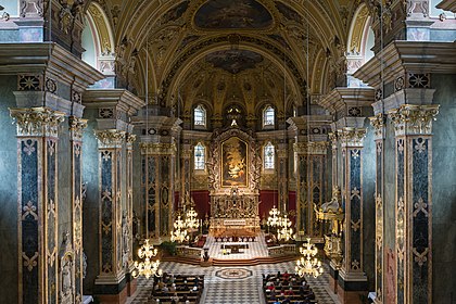 Interior da catedral de Bressanone, Trentino-Alto Ádige, Itália. (definição 5 866 × 3 911)