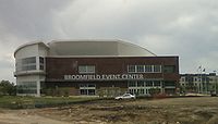 Exterior of arena during construction, May 2009 Broomfield Event Center.jpg