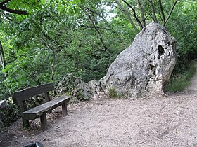 Le rocher du Lion (Oroszlán-szikla), attraction de la promenade sommitale.