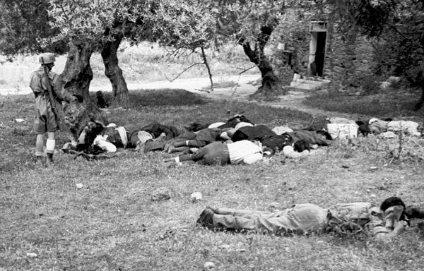 Massacre of civilians in Kondomari by German paratroopers in 1941.