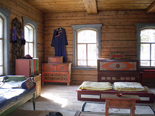 Det indre af Buryat-huset