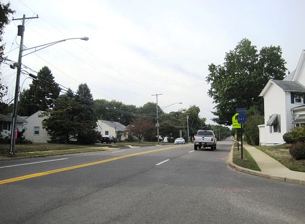 Looking south from CR 547's westernmost intersection with Route 71 (currently signed as its northern terminus)