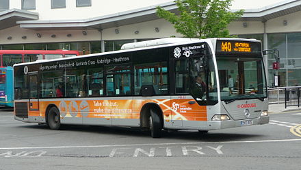 Mercedes-Benz Citaro in the original livery for route A40 in High Wycombe in July 2009