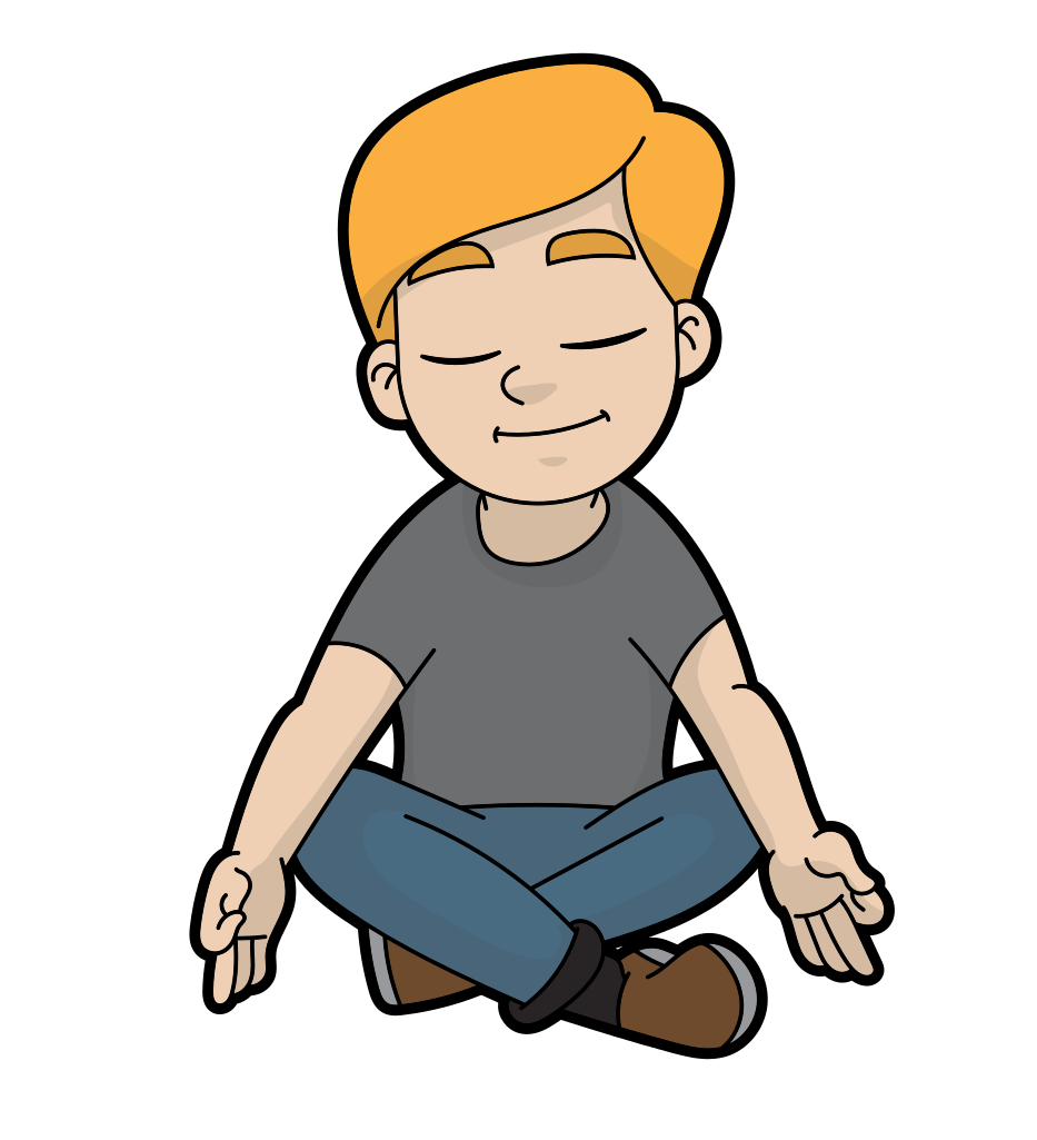 animated man sitting