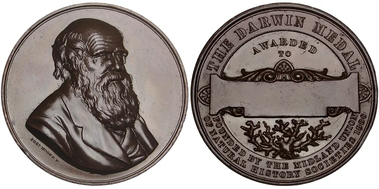  Charles Darwin Prize bronze medal; issued from 1881 by the Midland Union of Natural History Societies.