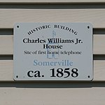 The identifying sign on the face of the Charles Williams Jr. House Charles Williams Jr House Sign SomervilleMA.jpg