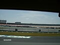 Looking toward the front stretch from the back stretch at Charlotte Motor Speedway.