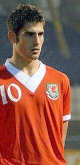 Evans before a Wales under-21 game