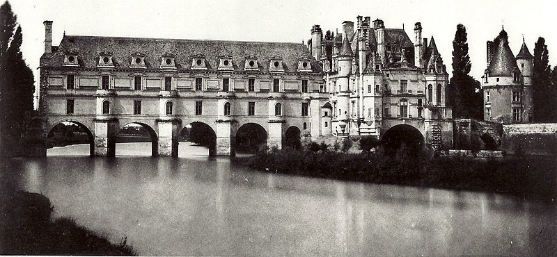 Photographie du château de Chenonceau par Gustave Le Gray en 1851.