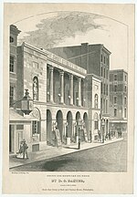 Thumbnail for File:Chestnut Street Theatre. North East corner of Sixth and Chestnut Streets, Philadelphia, ca. 1855. (6583877525).jpg