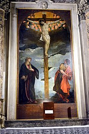 Paolo Veronese, Chrystus na krzyżu, z Maryją Dziewicą i św. Janem