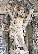 Statue de l'apôtre André, église Sant'Andrea della Zirada, Venise.