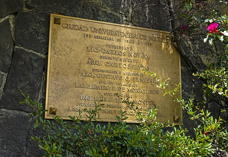 File:Ciudad Universitaria dedication plaque.jpg