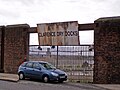 Sign outside Clarence docks