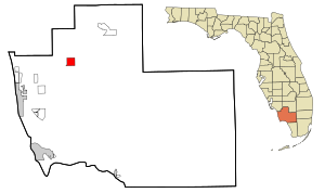 Collier County Florida Incorporated and Unincorporated areas Orangetree Highlighted.svg