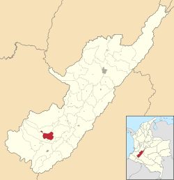 Localização do município e cidade de Oporapa no departamento de Huila da Colômbia.