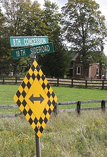 Corner of 8th Concession and 18th Sideroad, King Township, Ontario Concession Road Sign.jpg