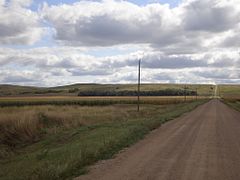 Northern tip of Coteau des Prairies, as seen from 139th Ave SE near Havana, ND