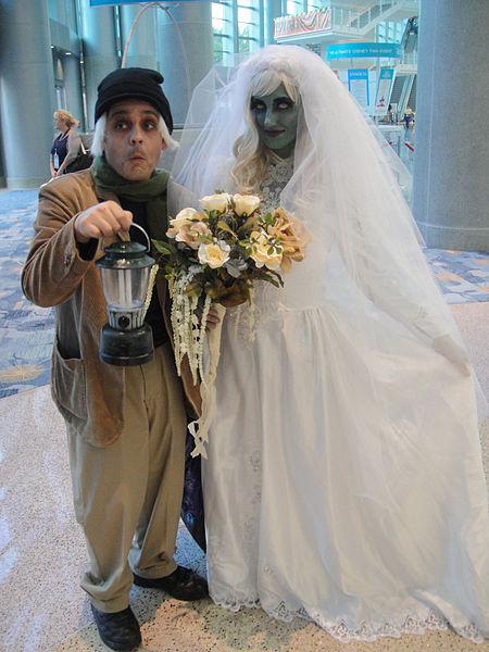 File:D23 Expo 2011 - Haunted Mansion Groundskeeper and Attic Bride (6064390662).jpg