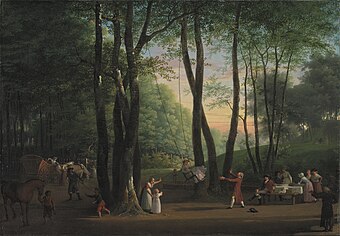 Seen in Parkinson's house: Jens Juel, The Dancing Glade at Sorgenfri, North of Copenhagen, 1800.