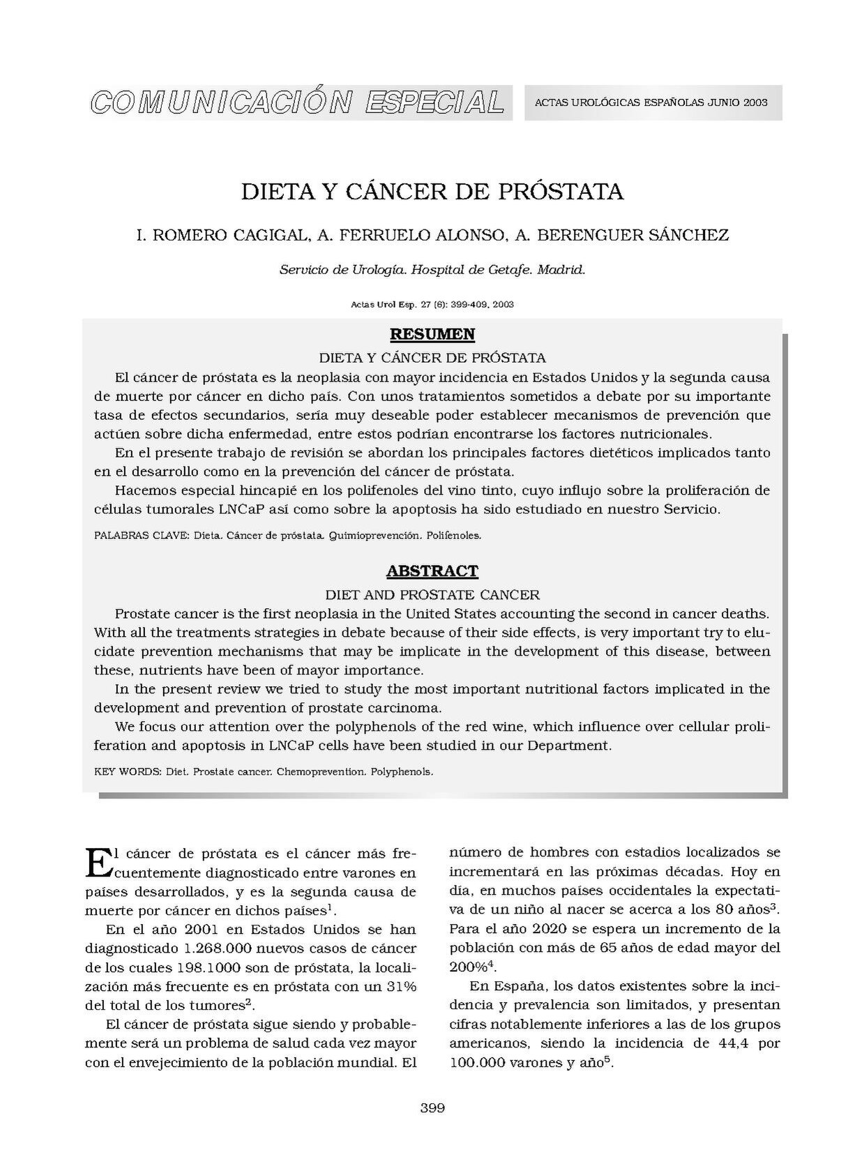 alimentación y cáncer de próstata pdf)
