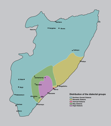 Distribution of Somali dialectal groups in the Horn of Africa