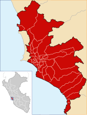 Districts of the Lima province Districts of Lima.svg