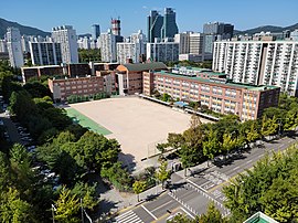 Dongan High School, Photographed from Chowon LG Apts rooftop.jpg
