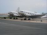Douglas DC-3s at Bujumbura International Airport Shevelev-1.jpg