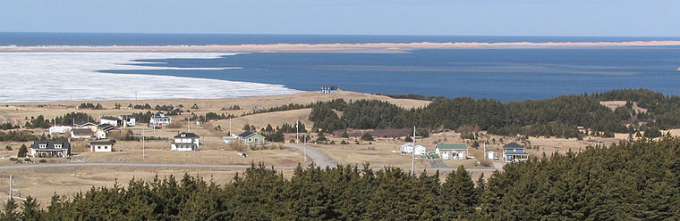 Dune du Nord, vue de la butte Marconi, aux Îles-de-la-Madeleine.