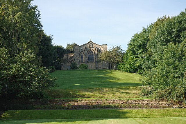The chapel from the main school buildings