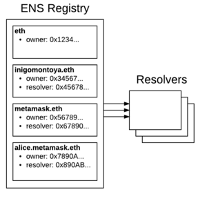 Diagram showing basic structure of ENS