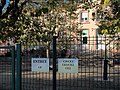 * Nomination Entrance of the elementary school Michelet in en:La Talaudière, France. --Touam 21:20, 6 November 2022 (UTC) * Decline  Oppose Not convinced by the composition. If the subject is so simple (in this case a fence), I think it should at least have the whole thing visible, but this seems quite arbitrarily cropped. --BigDom 07:59, 13 November 2022 (UTC)