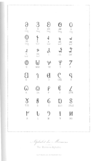 Deseret alphabet 19th-century phonetic writing system devised by the LDS Church